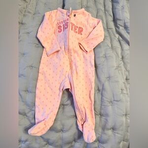 Carter's Little Sister Pink Footed One-Piece Sleeper